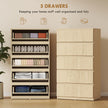 HOMCOM Chest of Drawers, 5-Drawer Storage Cabinets, Modern Dresser, Storage Drawer Unit for Bedroom – view 4