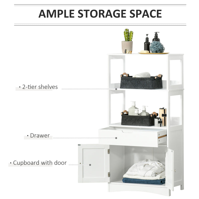 White bathroom floor cabinet – image 5