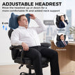 HOMCOM Executive Office Chair, Leathaire Big and Tall Office Chair 180 kg with Wide Seat, Reclining, Lumbar Support – view 5