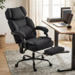 HOMCOM High Back Vibration Massage Office Chair Heated Reclining Computer Chair w/ Adjustable Height, Swivel Wheels – view 10