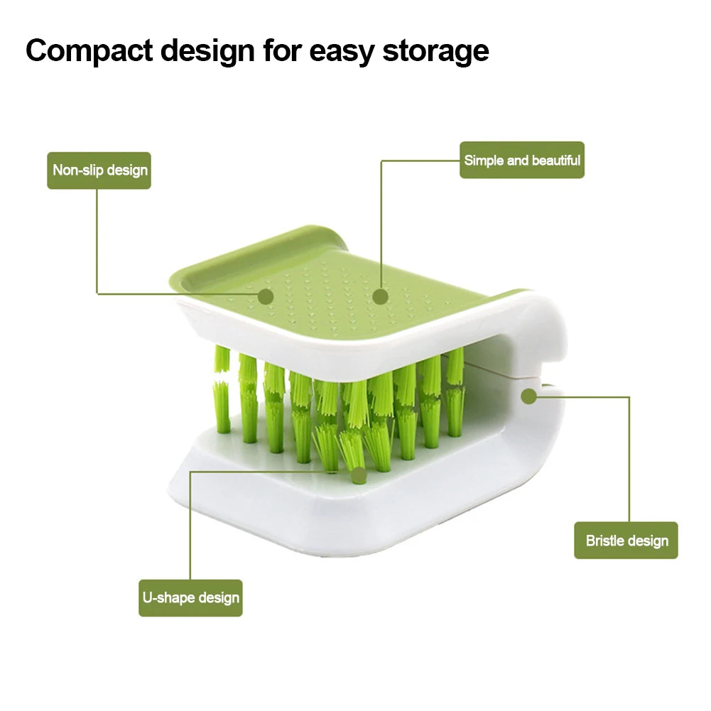 Dual-Sided Kitchen Cleaning Brush for Cutlery & Dinnerware