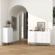 White gloss hairpin sideboard – image 9