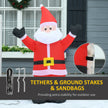 Ground stakes and tether ropes for securing the inflatable