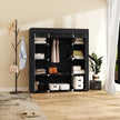 150 cm black fabric wardrobe – image 8