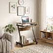 HOMCOM Movable Computer Desk with 4 Moving Wheels and Keyboard Tray – view 8