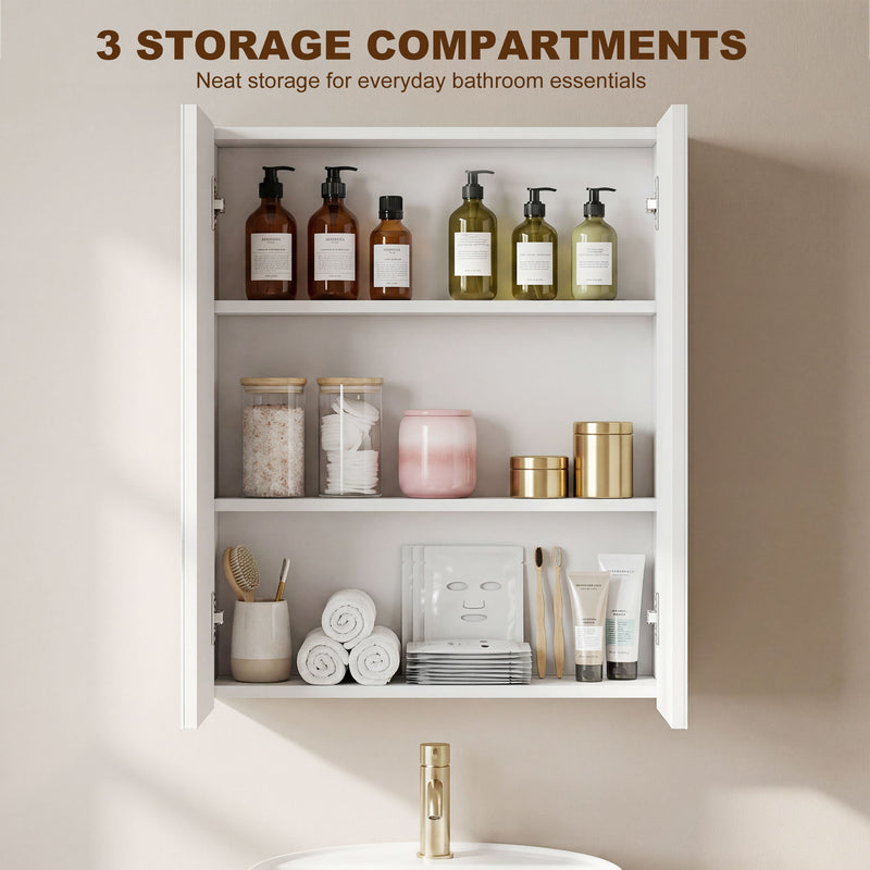 White 60 x 75 cm mirror cabinet – image 4