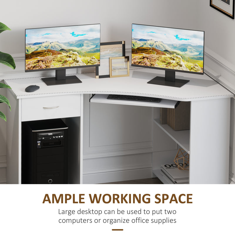 L-shaped corner desk with keyboard tray – image 6