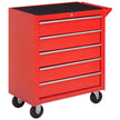 5-Drawer Lockable Rolling Tool Cabinet – Red – image 1 of 9