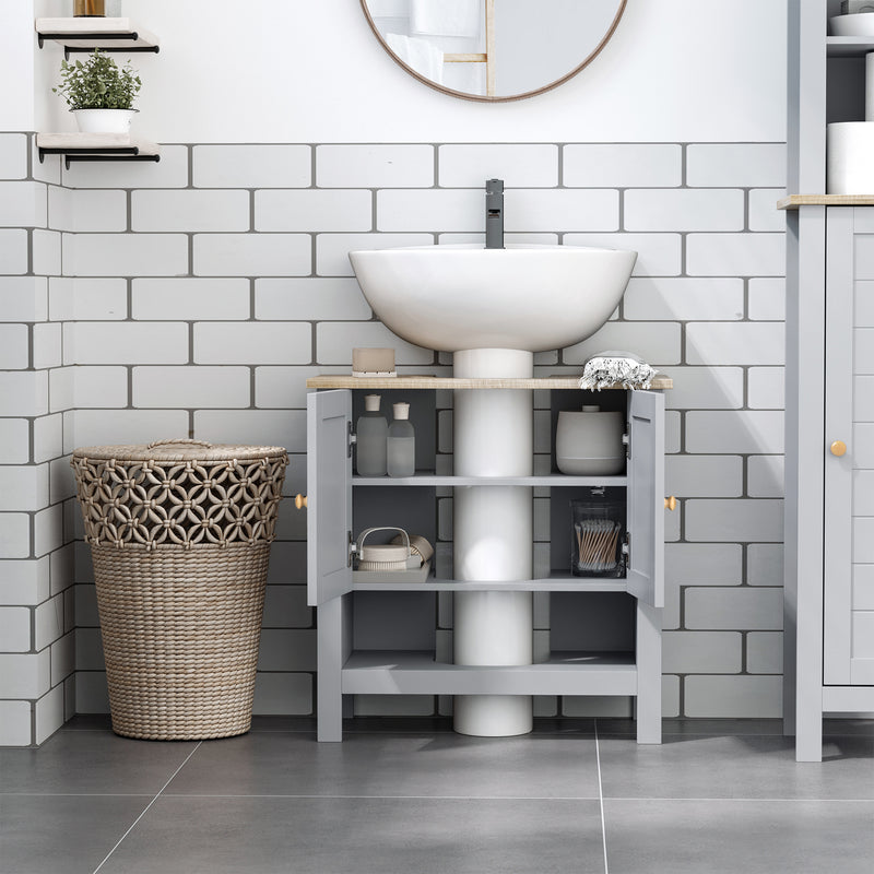 Grey under sink cabinet with legs – image 6
