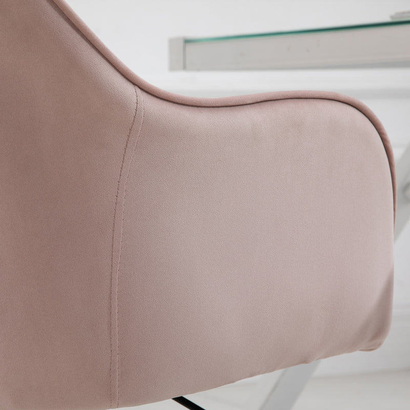 Velvet desk chair with massage pillow – image 8