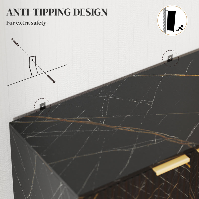 Black ribbed sideboard – image 7