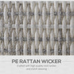 Grey rattan garden armchair – image 6