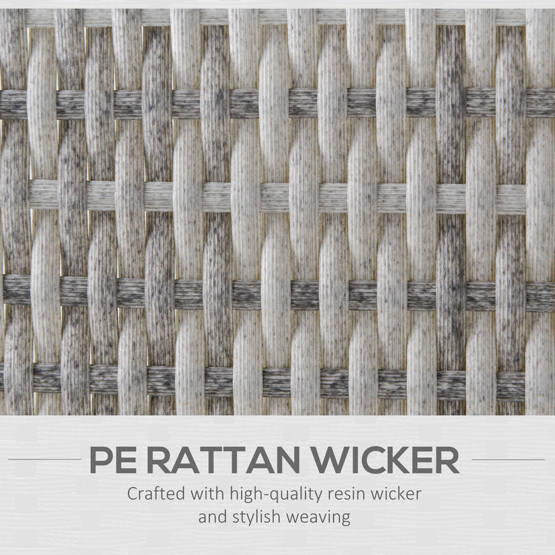 Grey rattan garden armchair – image 6