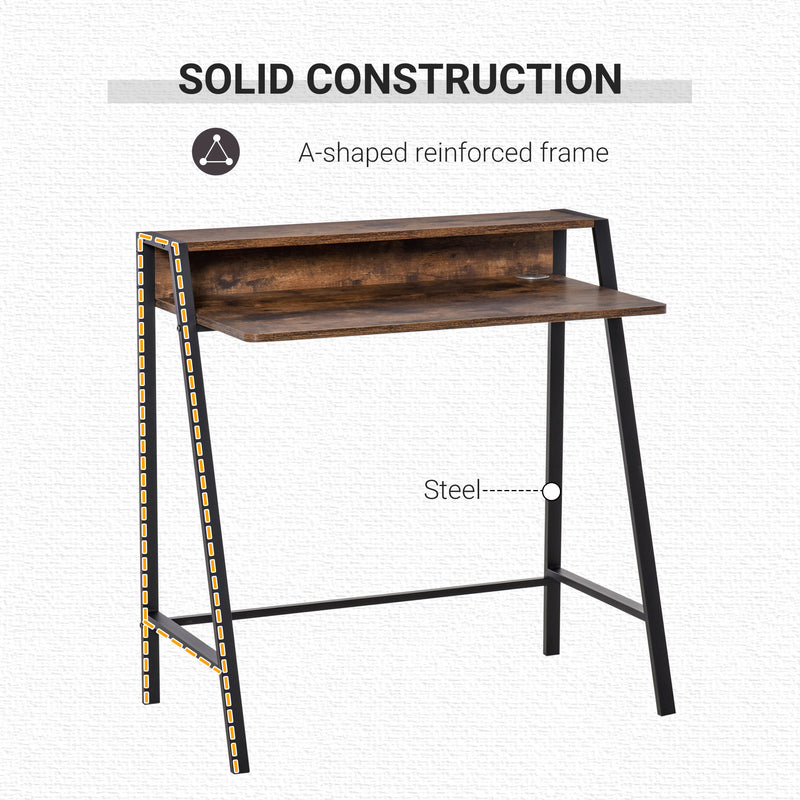 Writing desk with storage shelf – image 5