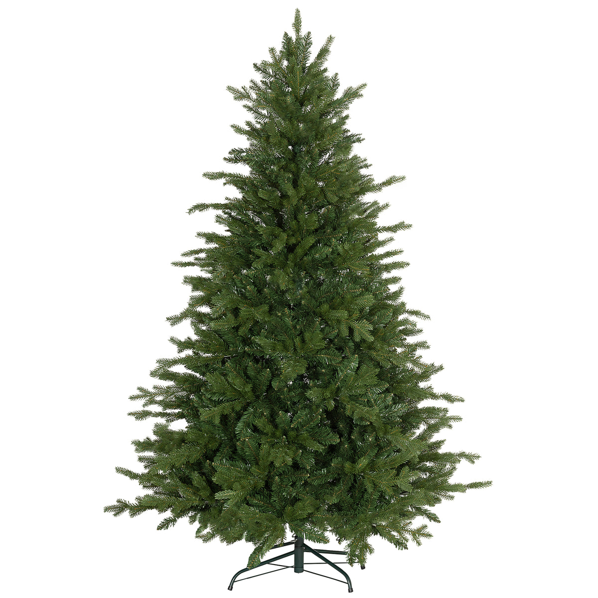6ft wide green artificial Christmas tree with realistic PE and PVC tips