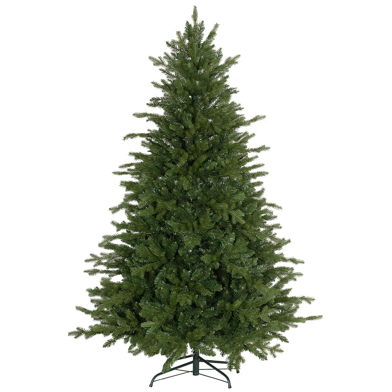 6ft wide green artificial Christmas tree with realistic PE and PVC tips