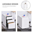 Lockable steel 3-drawer filing cabinet in white – image 4
