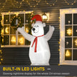 LED lighting on the 6ft inflatable Christmas bear
