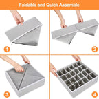 Foldable Underwear Organizer for Bras, Panties, Socks