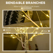 Bendable branches of the 4ft pre-lit white birch tree