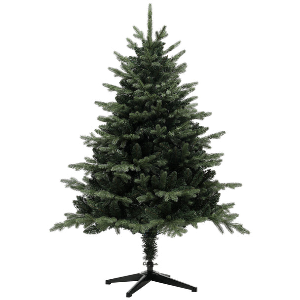 5ft bushy green spruce artificial Christmas tree on a steel base