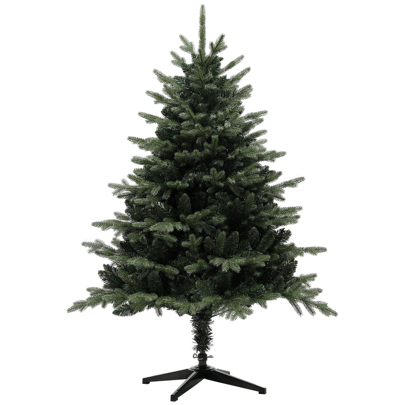 5ft bushy green spruce artificial Christmas tree on a steel base