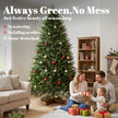 7ft Christmas tree with PE tips and fir wood base – image 4