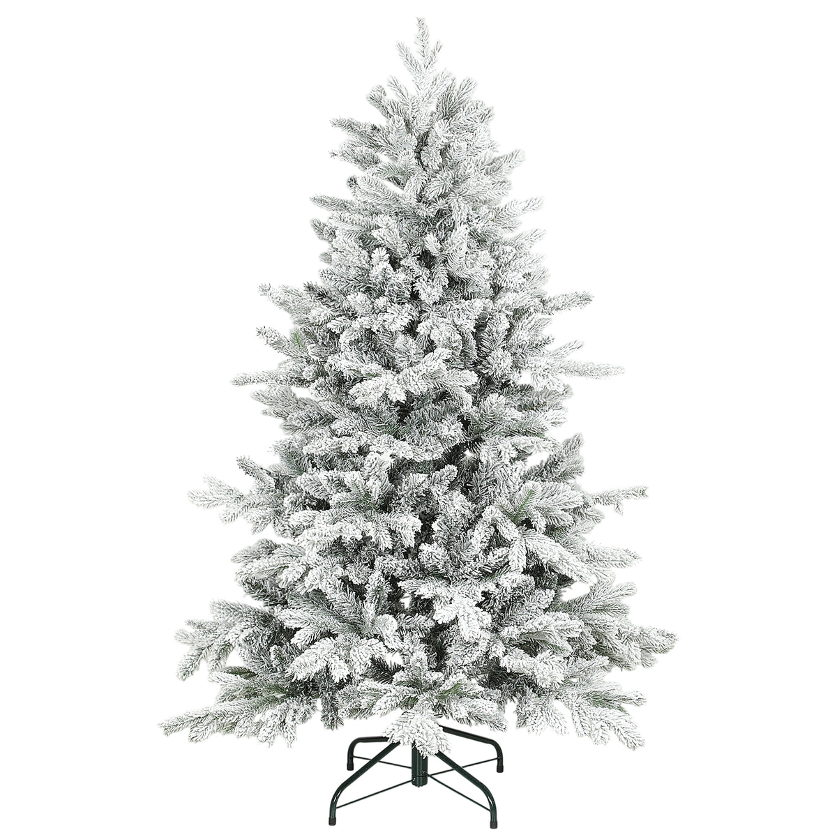 5ft snow-flocked artificial Christmas tree with realistic moulded tips