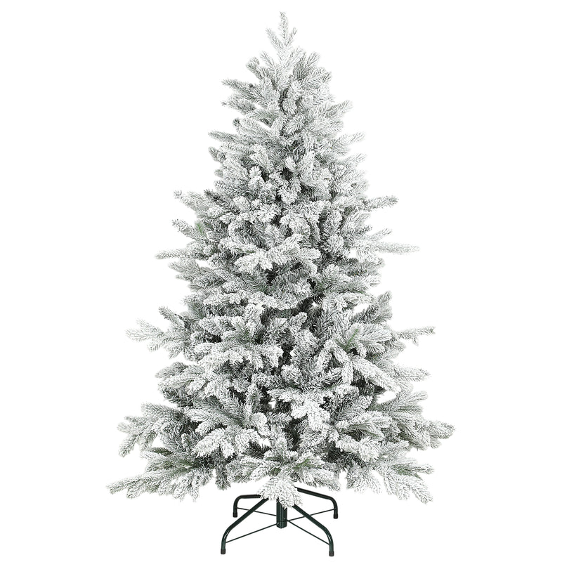 5ft snow-flocked artificial Christmas tree with realistic moulded tips