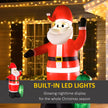 LED lighting on the 7.5ft Santa
