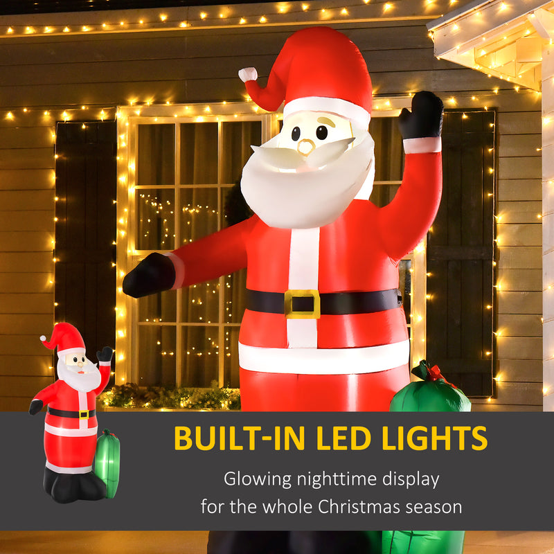 LED lighting on the 7.5ft Santa