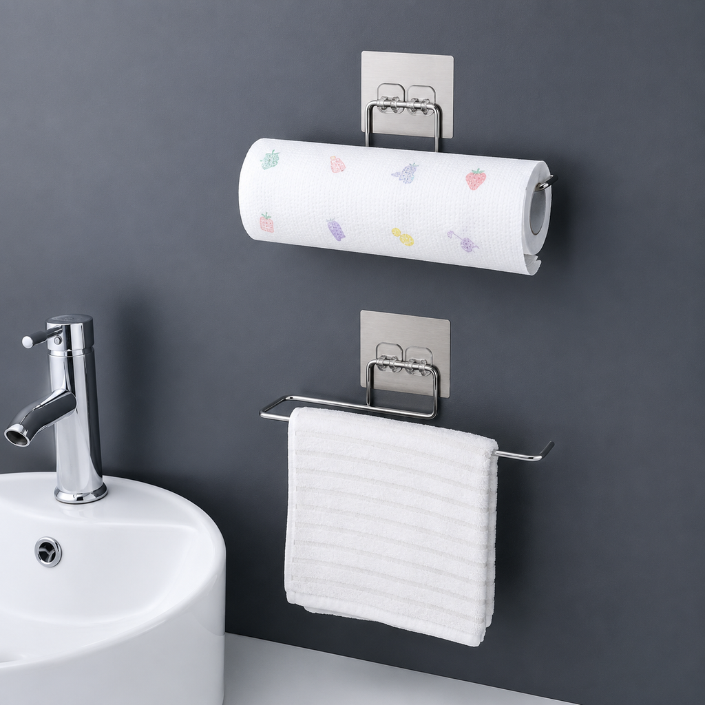 Wall-Mounted Punch-Free Kitchen Storage Rack