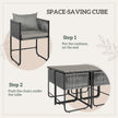 4-seater rattan cube dining set – image 7
