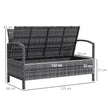 Outsunny 125L Storage Garden Bench, with Cushion - Grey – view 3
