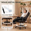 HOMCOM Executive Home Office Chair Reclining Function Footrest Computer Desk Chair High Back, Brown – view 8