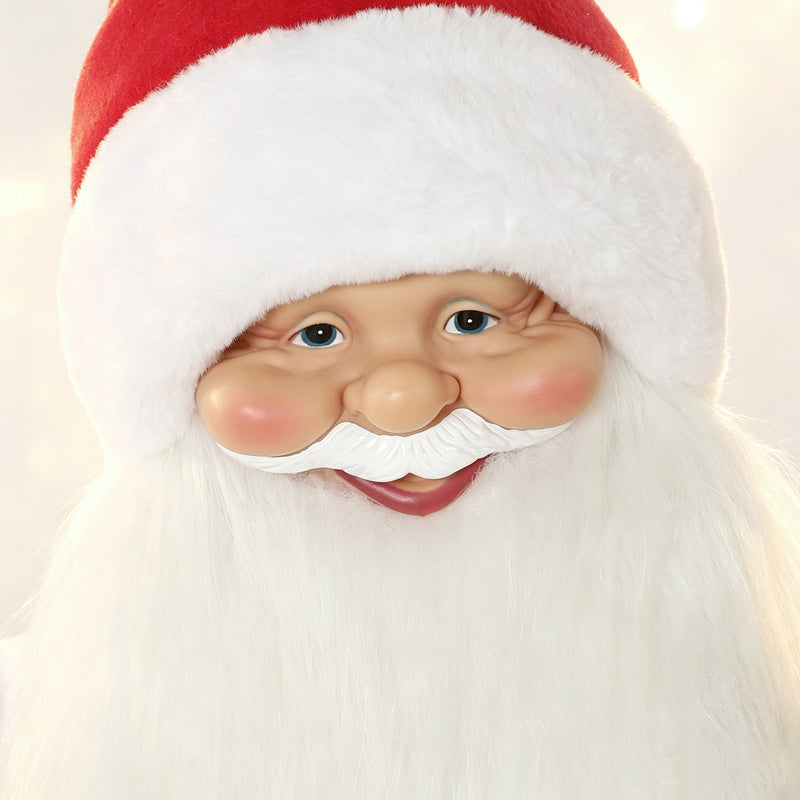 5ft Singing Santa in a Christmas room setting