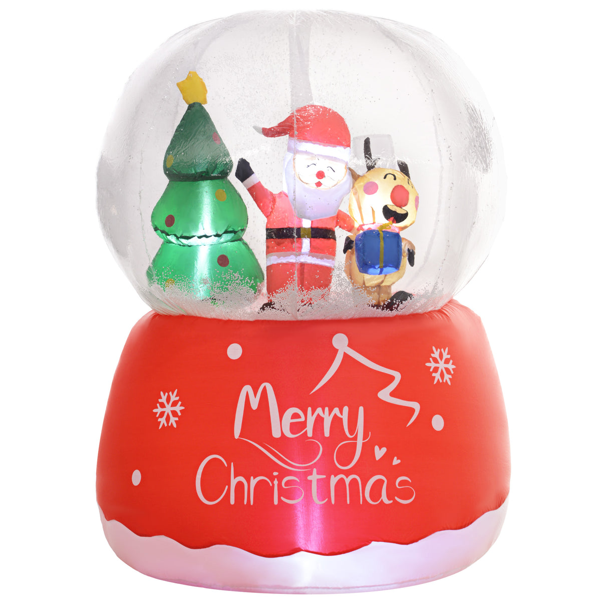 5.5ft Inflatable Christmas Snow Globe on a white background