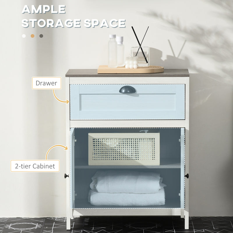 Bathroom floor cabinet with drawer – image 4