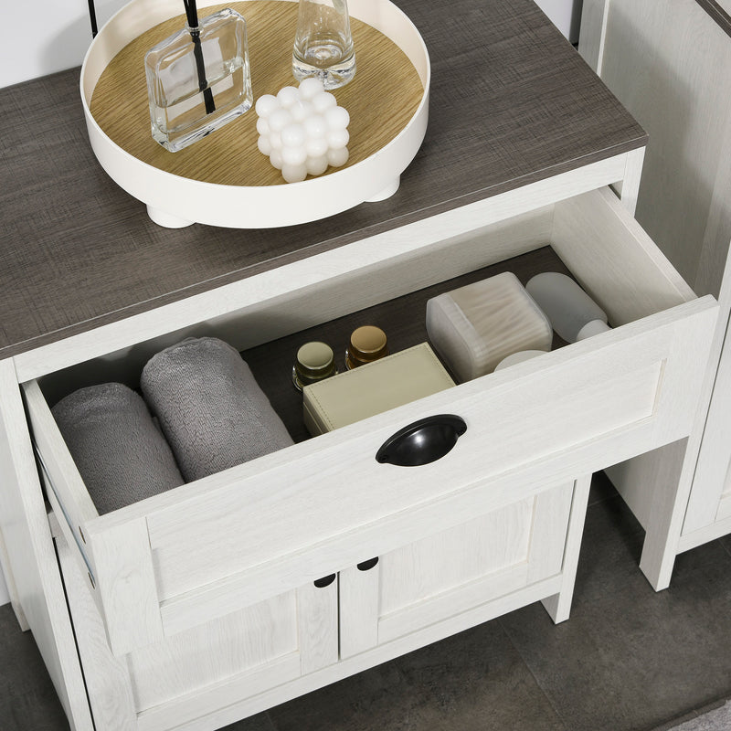 Bathroom floor cabinet with drawer – image 9