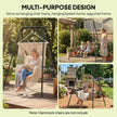 Outsunny Hammock Chair Stand Only, 150KG Load Capacity, for Indoor Outdoor, Black – view 4