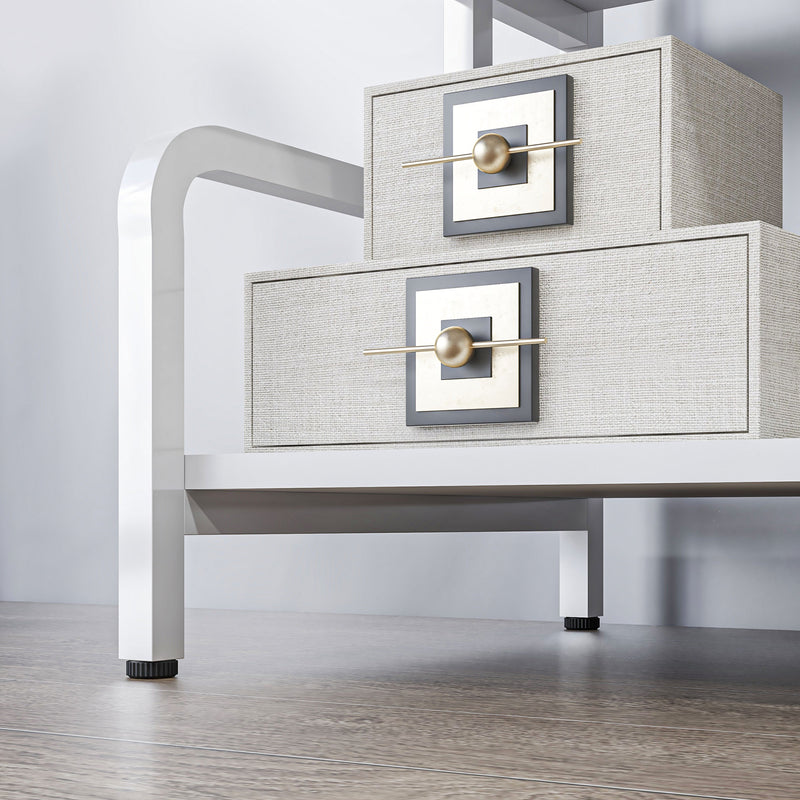 White 3-tier printer stand – image 9