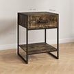 Rustic brown bedside table – image 3