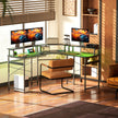 Corner LED desk – black – image 9
