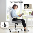 HOMCOM Ergonomic Office Chair with Foldable Backrest, 2D Headrest - Light Grey – view 8