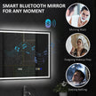 80 x 60 cm LED mirror with clock – image 5