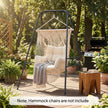 Outsunny Hammock Chair Stand Only, 150KG Load Capacity, for Indoor Outdoor, Black – view 2