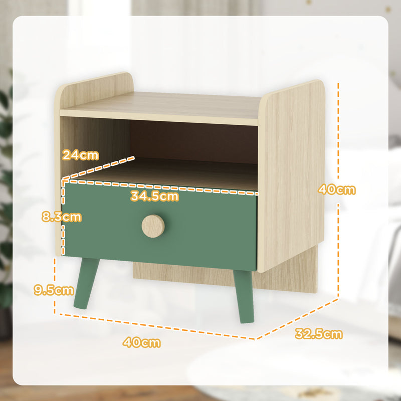 Green kids bedside table – image 3