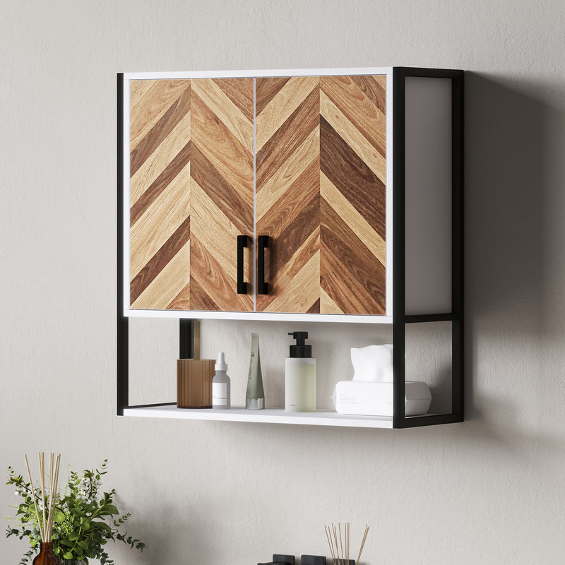 Herringbone wall bathroom cabinet – image 2