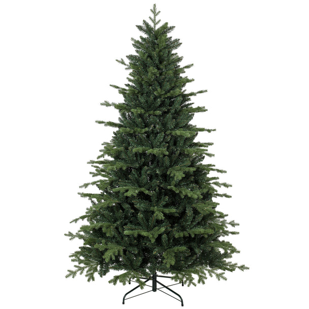 7ft wide green artificial Christmas tree with realistic PE and PVC tips