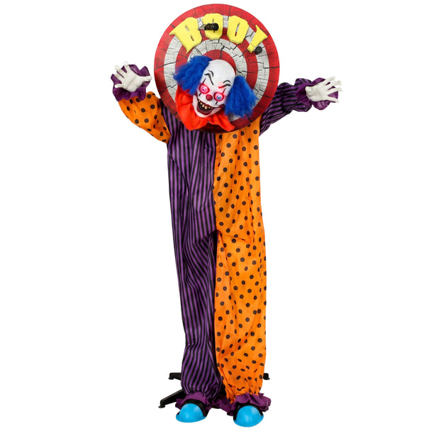 167cm Animated Clown with Rotating Head, Glowing Eyes & Sound – image 1 of 9